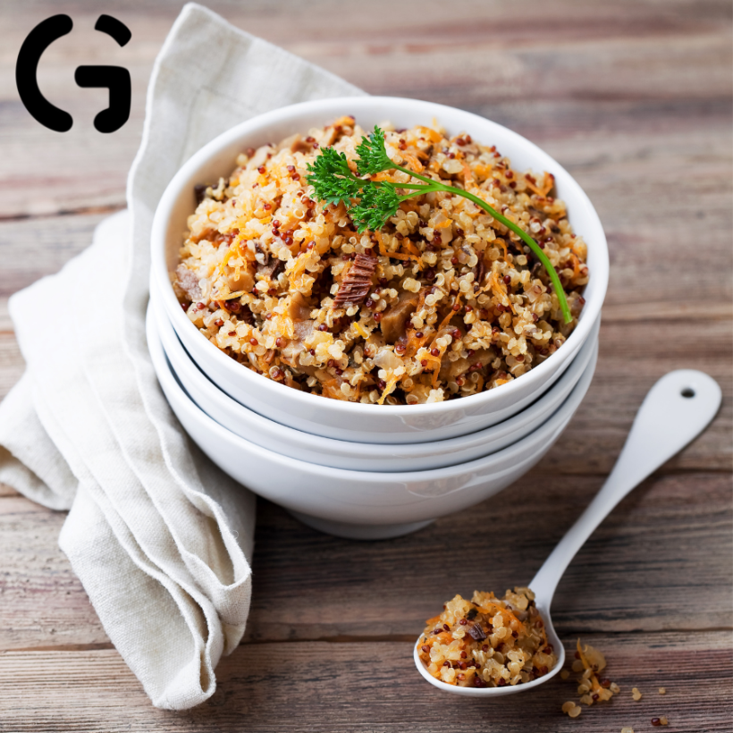 Hình ảnh Hạt Quinoa (Diêm Mạch) 3 Màu Ăn Kiêng GUfoods 400g - Giảm cân, Eat clean, Giàu lợi ích sức khoẻ