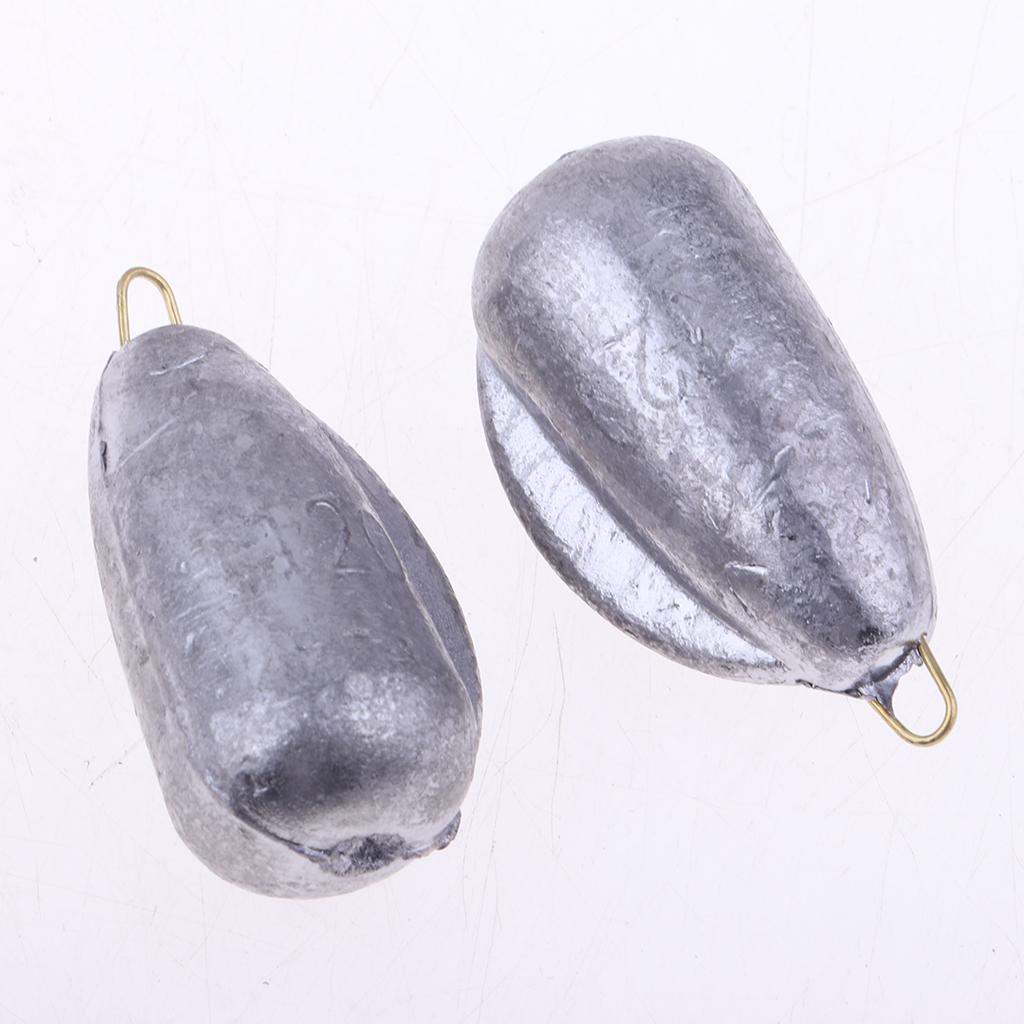 Pack of 5 Fishing Lead Weights Sinkers with Hook Carp Fishing Tackle