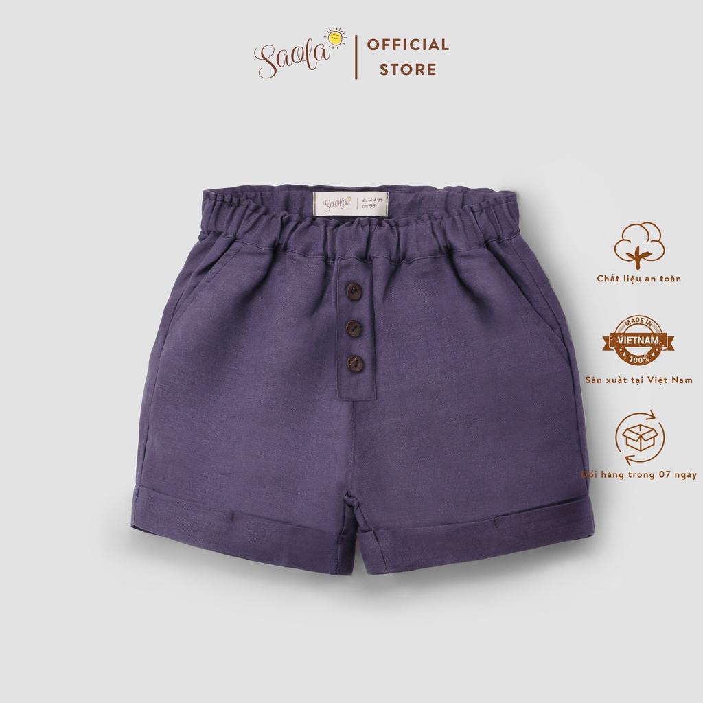 Quần Short Linen Cho Bé Trai - ROY SHORTS - PAL006 - SAOLA CLOTHING