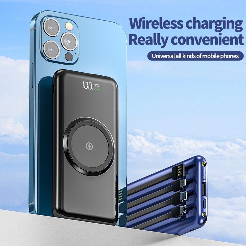 Bộ Sạc Dự Phòng KJ220WX Kèm Dây Cáp Dữ Liệu 20000 mAh 3 Đầu Ra