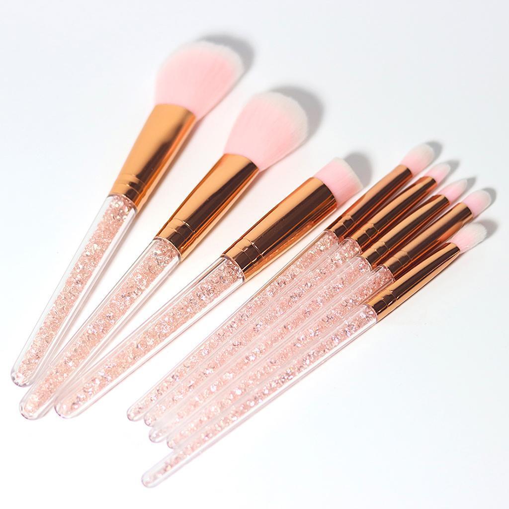 8 Pieces Face Cosmetics Eyeshadow Eyeliner Eyebrow Cream Makeup Brushes Set