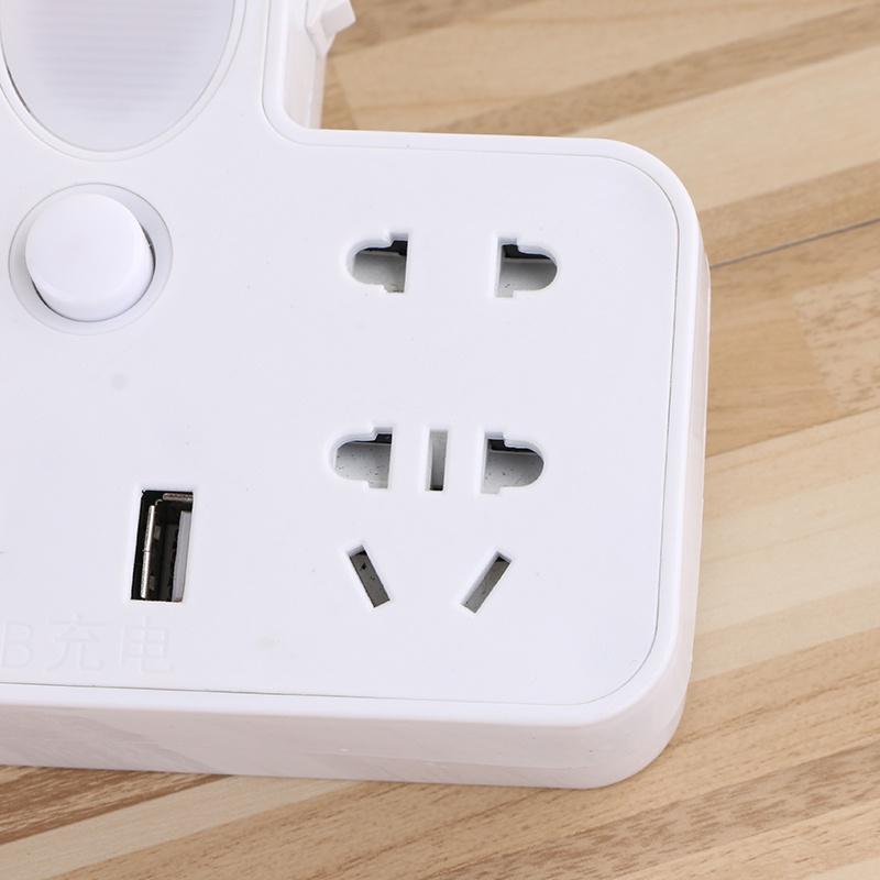Ổ cắm điện đa năng kèm đèn ngủ và 2 cổng cắm usb