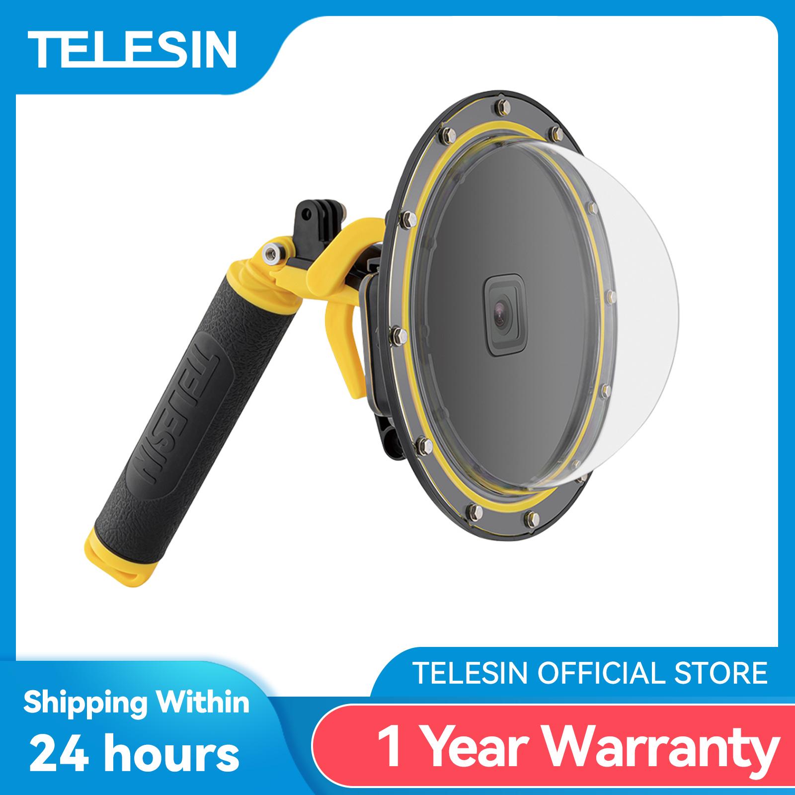 Telesin 6 '' Mái vòm Port 30m Vỏ vỏ không thấm nước cho GoPro Hero 5 6 7 8 9 10 11