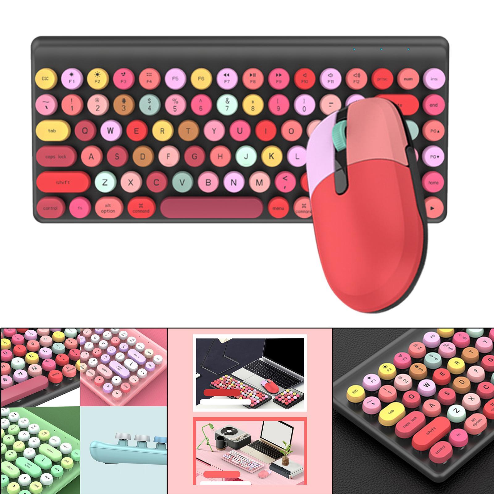 86 Key Cordless Keyboard Mouse Set Mute for Windows Computer Home