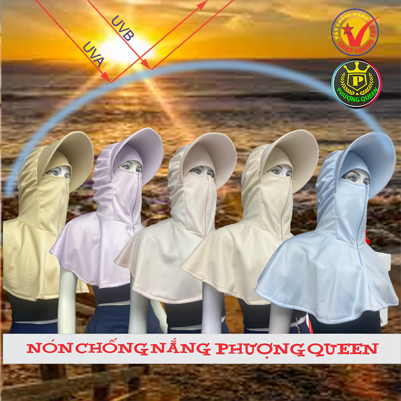 NÓN CHỐNG NẮNG NỮ, THỜI TRANG, CHỐNG NẮNG TOÀN DIỆN KHUÔN MẶT. THOÁNG.