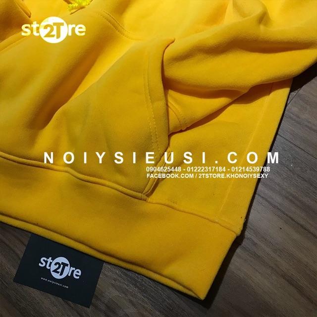 Áo hoodie unisex 2T Store H16 màu vàng hoa Mai khoác nỉ chui đầu nón 2 lớp dày dặn đẹp chất lượng