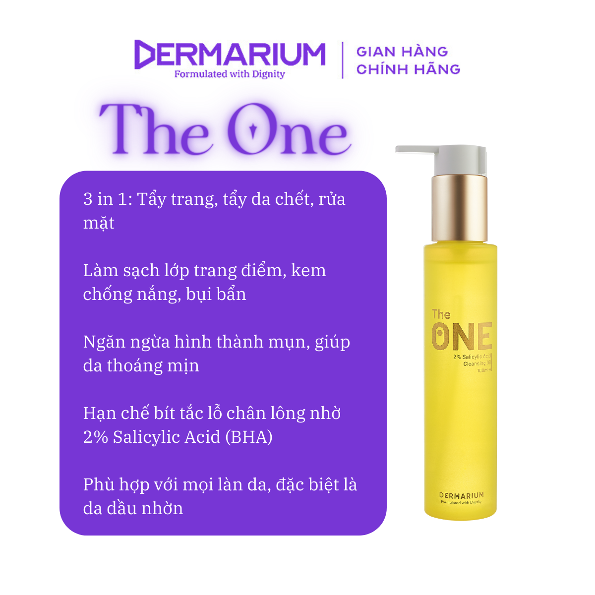 Dầu Tẩy Trang Dermarium The One Oil Cleanser 150ml