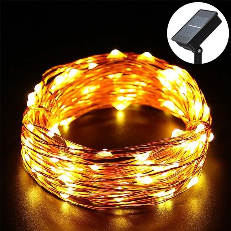 Dây Đèn Led 50 Bóng Dài 5m Sử Dụng Năng Lượng Mặt Trời