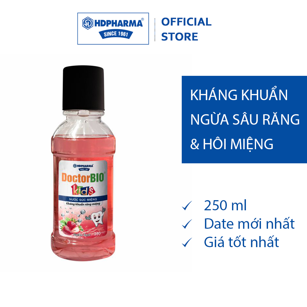 Nước Súc Miệng Trẻ Em DoctorBio Kids Nano Bạc - HDPHARMA - Kháng Khuẩn Răng Miệng (250 ml)