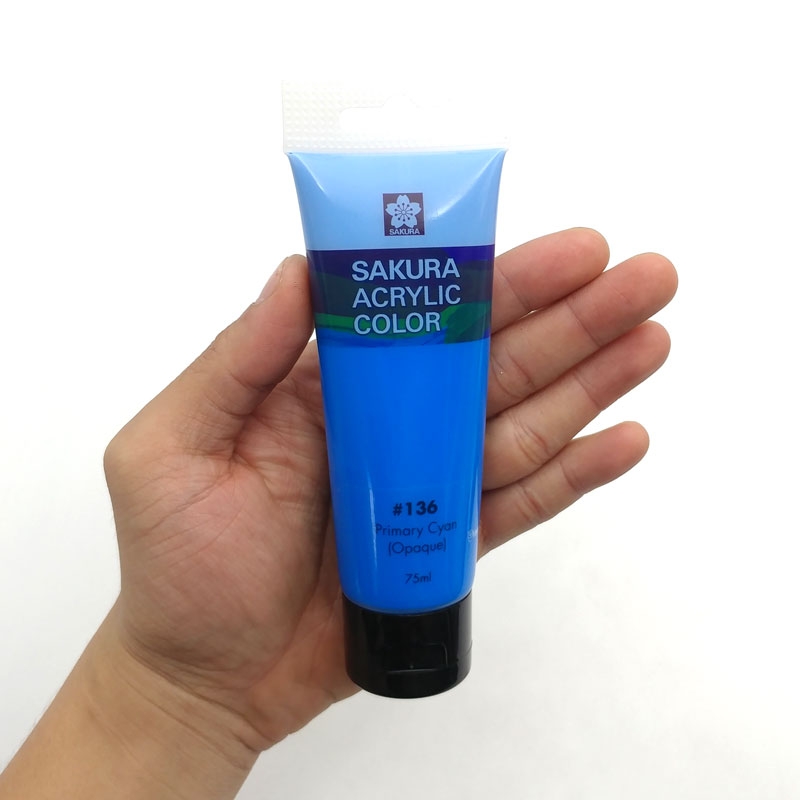 Màu Vẽ Acrylic Sakura 75ml - Màu Primary Cyan