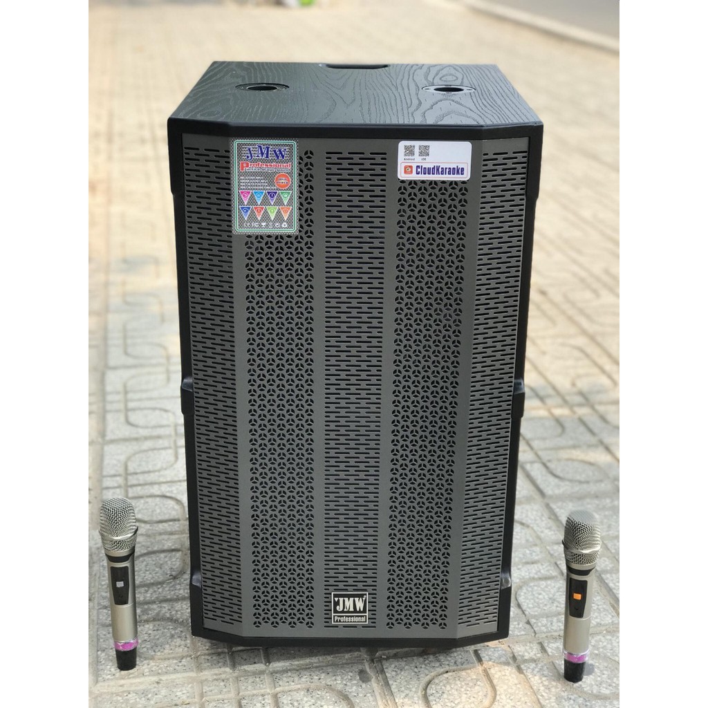 Dàn Karaoke di động JMW J8000S - Loa kéo 3 đường tiếng bass 5 tấc, 2 mid, 2 treble - Công suất lên đến 1000W - Kèm 2 micro không dây UHF - Đầy đủ kết nối Bluetooth, AV, USB - Hát karaoke offline dễ dàng qua dễ dàng qua CloudKaraoke - Hàng chính hãng