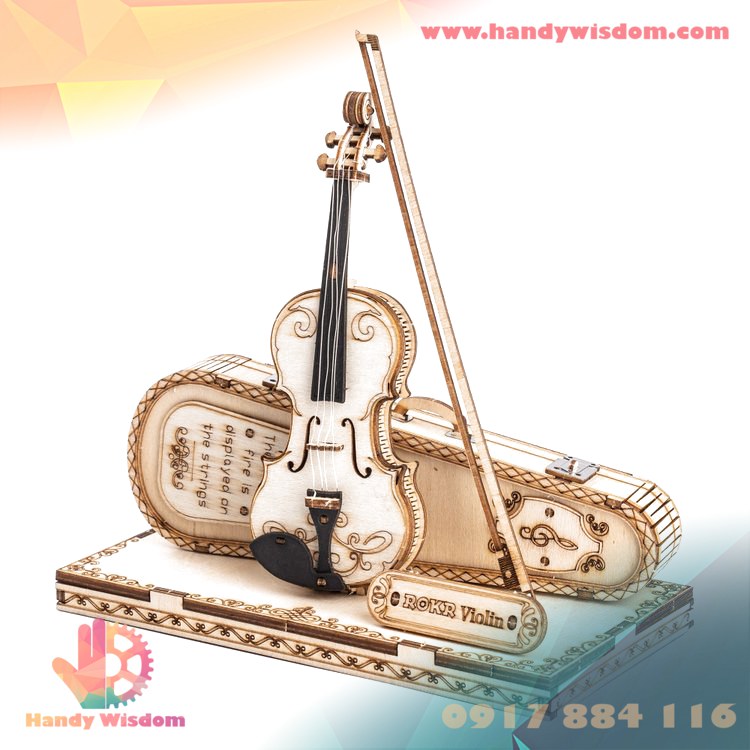 Mô hình lắp ghép gỗ Rolife - Đàn Violin - Robotime Violin Capriccio TG604K