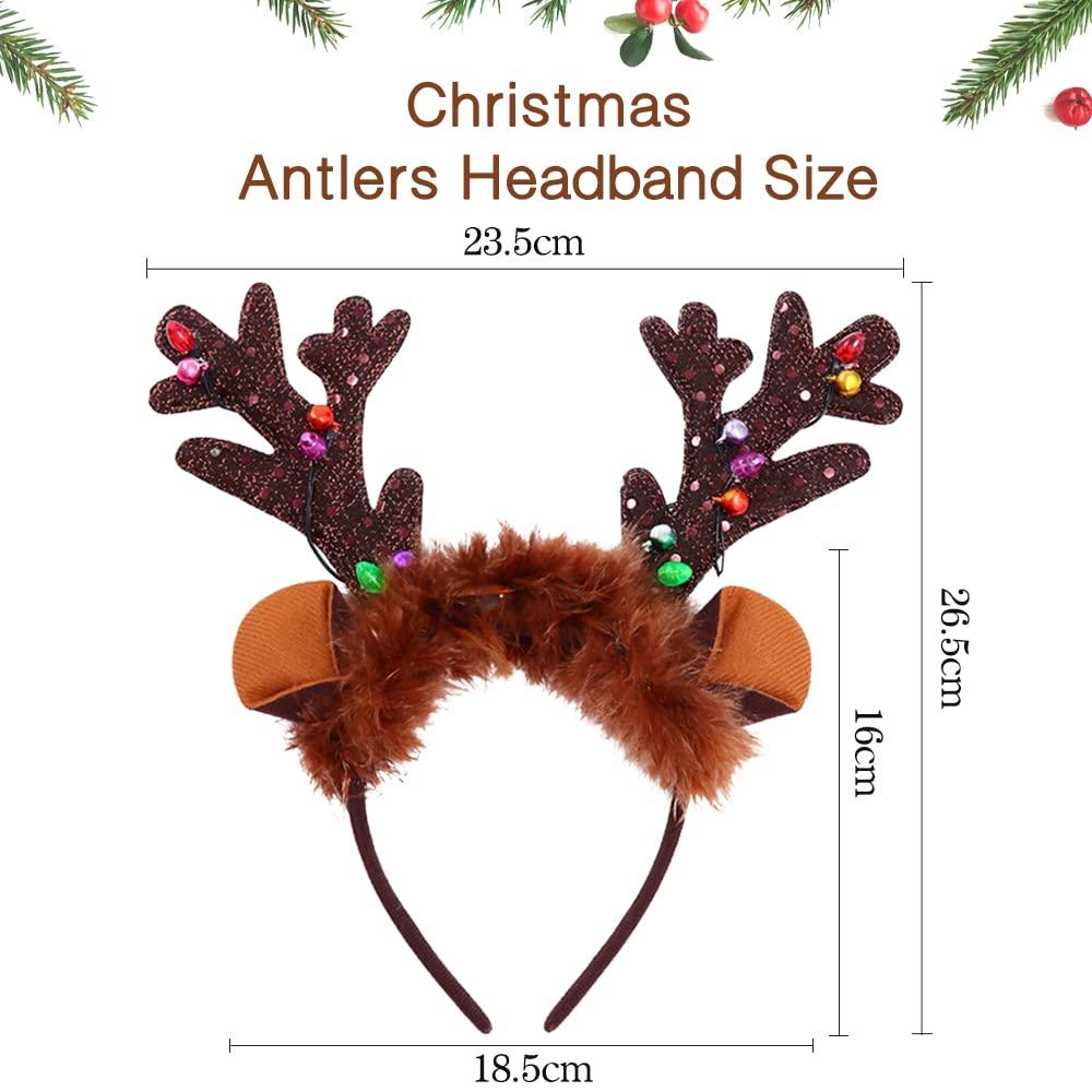 2pcs Antlers, Trang sức tóc Giáng sinh, tóc Antlews, đã sẵn sàng với, băng đô tuần lộc Giáng sinh, Giáng sinh thánh, antlead tuần lộc, trang sức Giáng sinh, đồ trang trí Giáng sinh