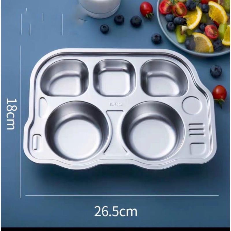 Khay cơm,khay ăn dặm cho các bé inox 304 cao cấp 100%