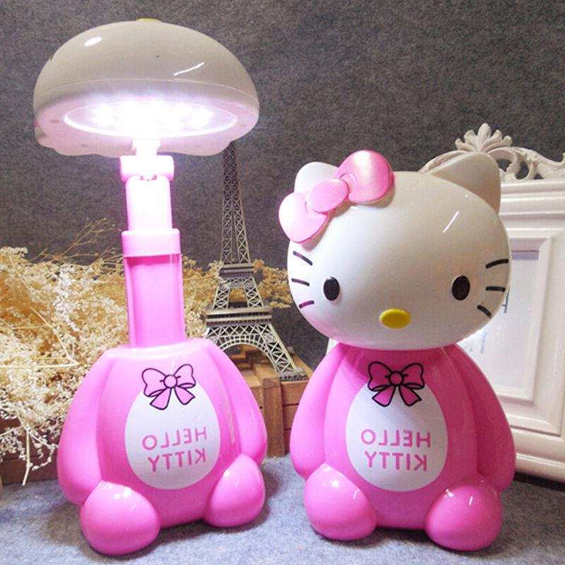 Đèn LED để bàn mèo Kitty hồng