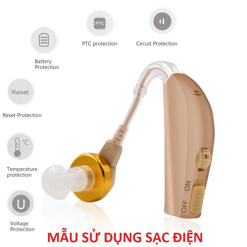Máy trợ thính - Tai nghe trợ thính không dây có sạc điện mẫu mới siêu êm loại tốt hàng cao câp
