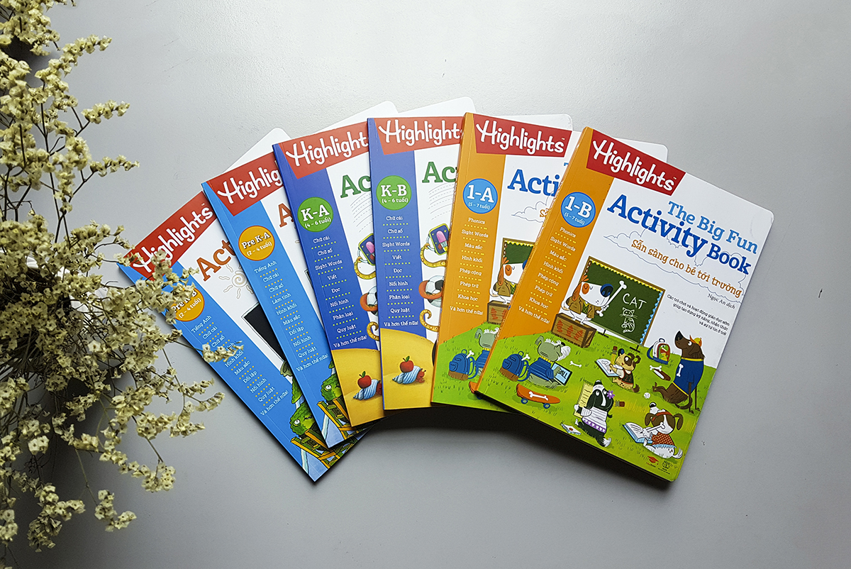 Sách big fun activity books sẵn sàng cho bé tới trường - bộ 6 cuốn, in màu