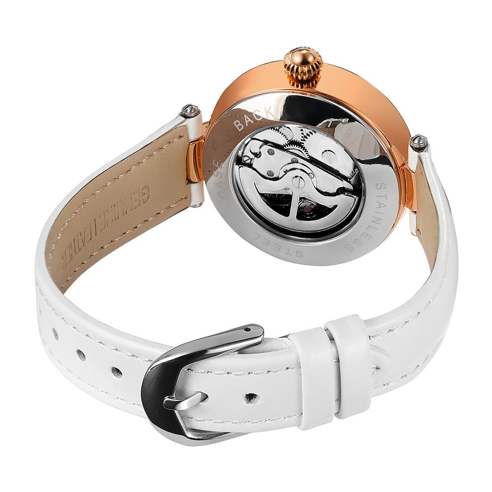 Đồng hồ cơ tự động nữ dây da