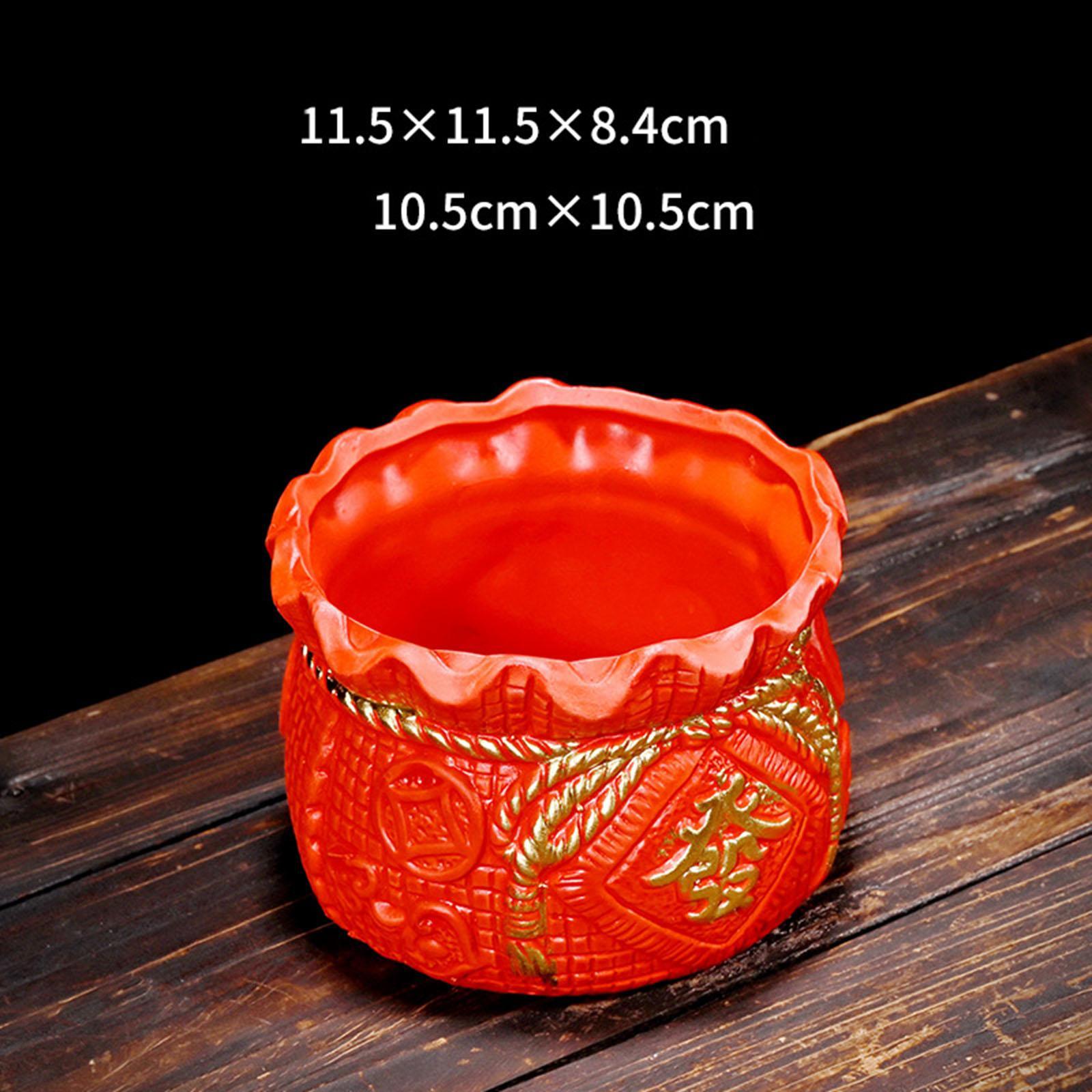 Ceramics Chinese Lucky Money Box Flower  Planter Pot Ornament