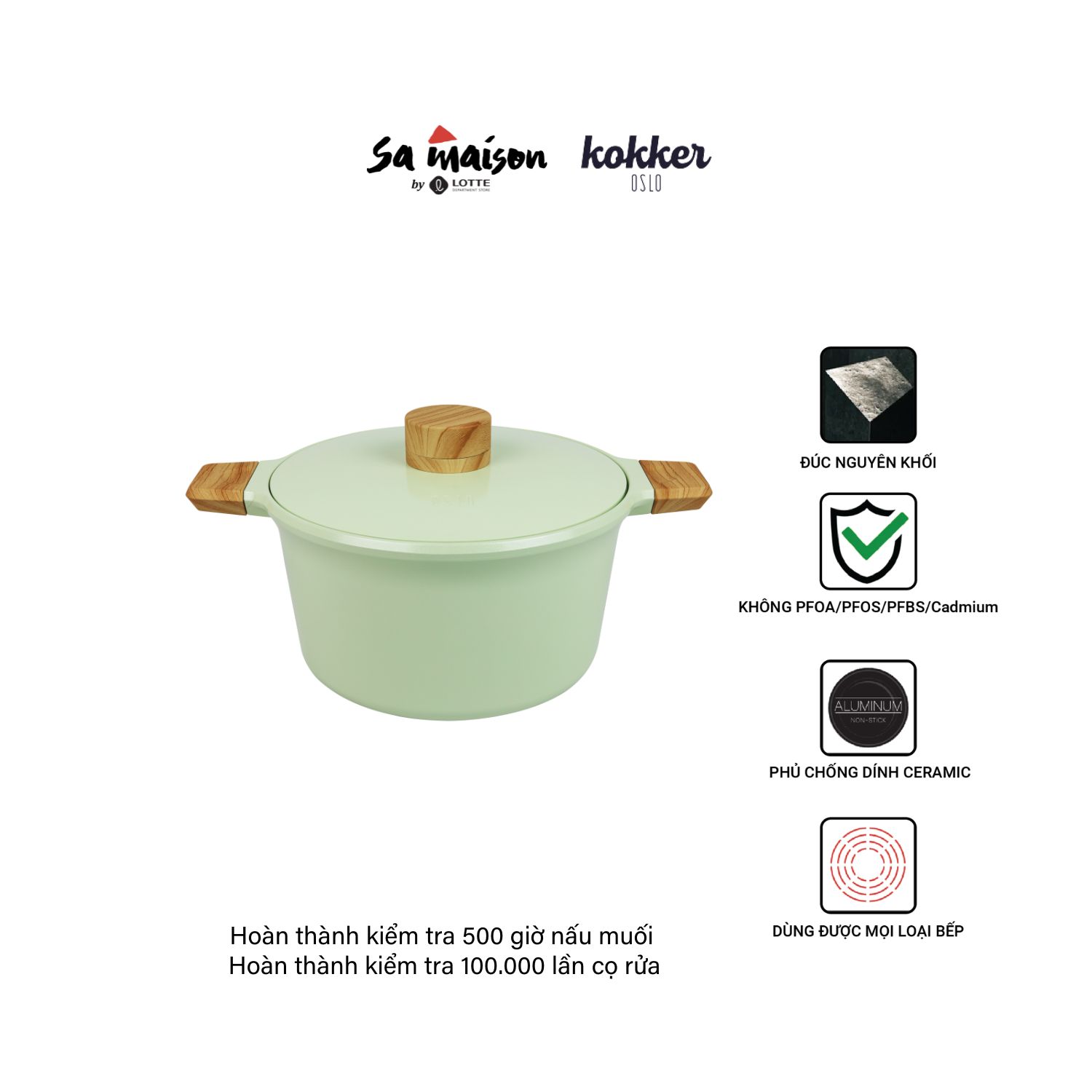 Nồi chống dính phủ ceramic Oslo Kokker 24cm