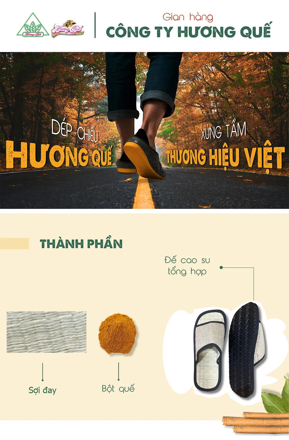 Dép sợi đay Hương Quế - DCQ-90