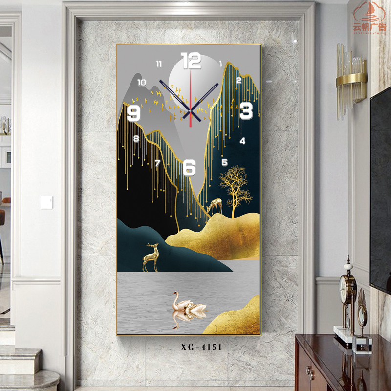 Tranh Tráng Gương Kết Hợp Đồng Hồ Giá Rẻ - Tranh Treo Tường Phong Cảnh Trừu Tượng Nghệ Thuật