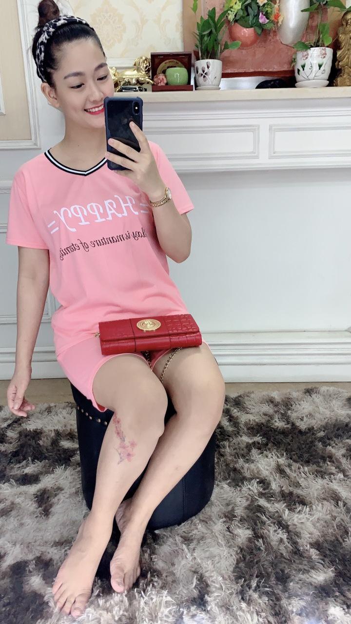 Bộ đùi cổ tim chất cotton đẹp, mịn, co giãn 4 chiều
