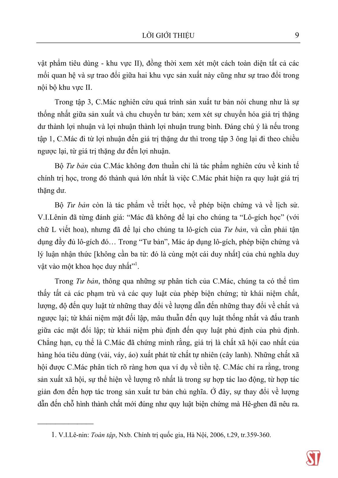 Tư Bản - Phê Phán Khoa Kinh Tế Chính Trị - Tập Thứ Ba - Quyển III: Toàn Bộ Quá Trình Sản Xuất Tư Bản Chủ Nghĩa. Phần Thứ Nhất (Chương I - XXVIII)