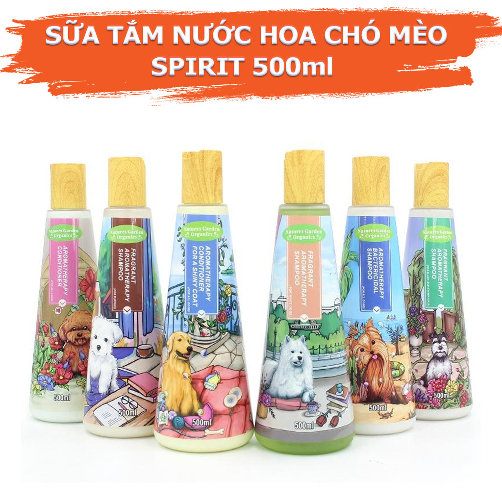 Sữa Tắm Nước Hoa Nắp Gỗ Cho Chó Mèo Cao Cấp Spirit Chai 500ml