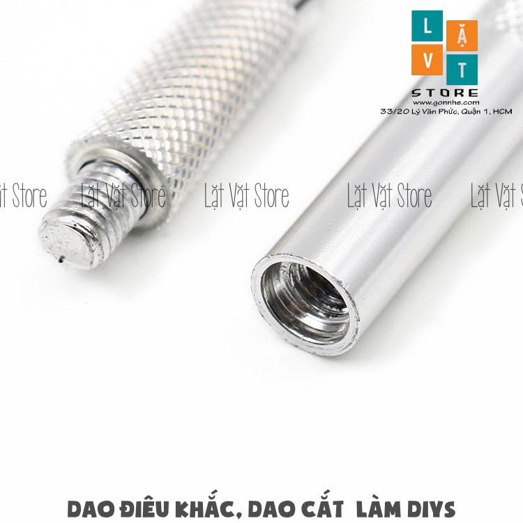 Dao điêu khắc, dao cắt chống trượt dùng để làm đồ handmade, tỉ mỉ - Có thể thay thế đi kèm, màu bạc trắng