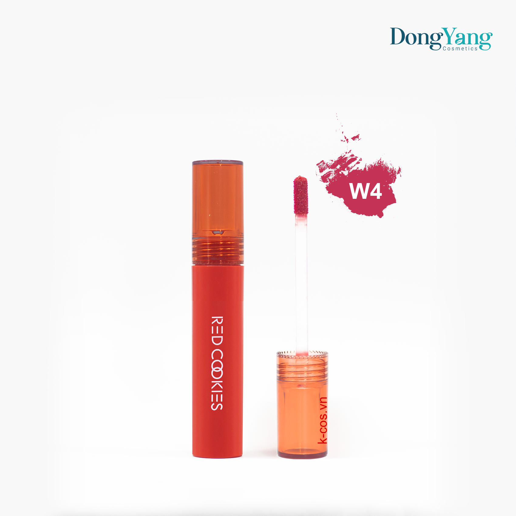 Son Bóng Red Cookies Glow Water Wrap Tint Hàn Quốc Màu W4 - Đỏ San Hô