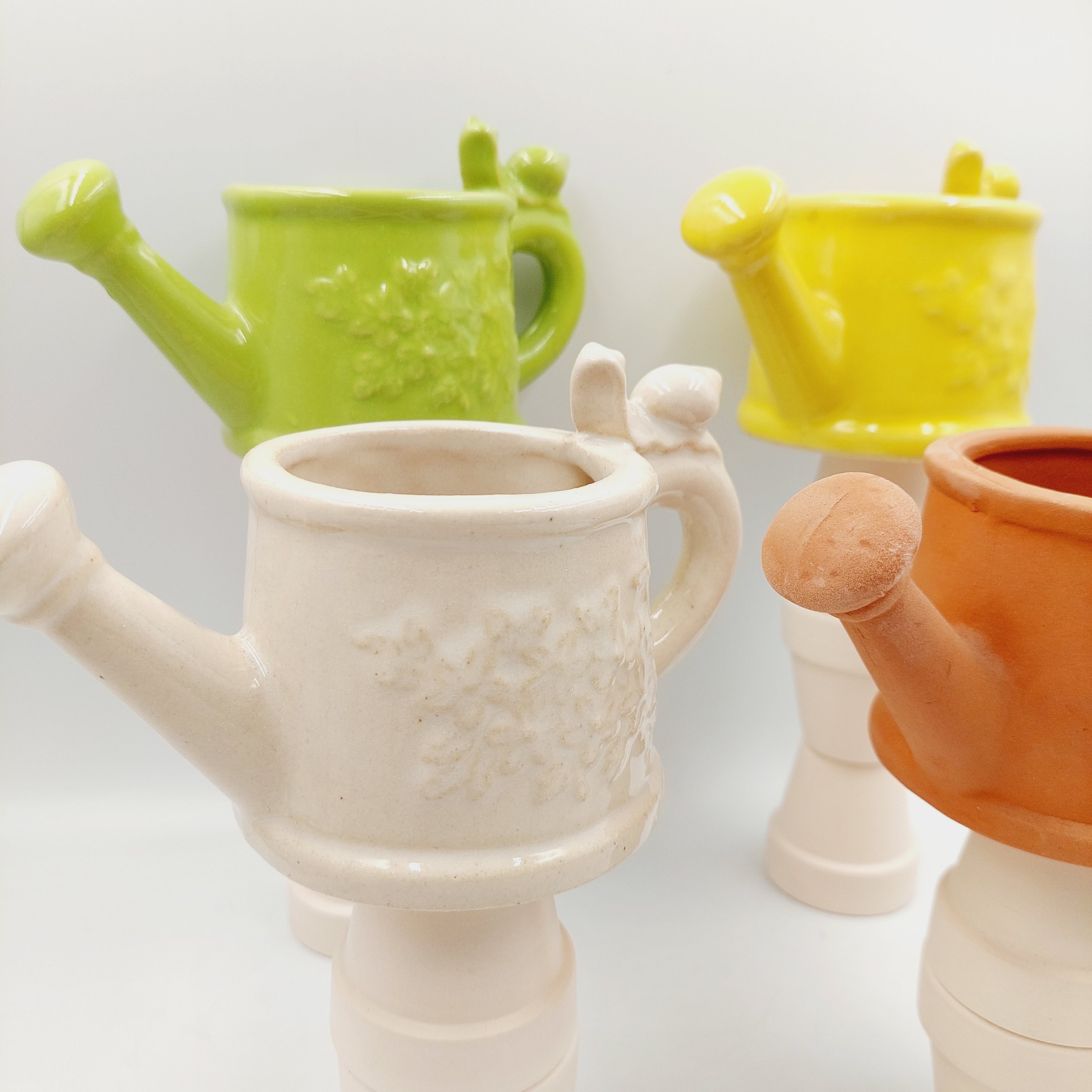 Chậu đất nung, chậu sen đá - Bình tưới 87, miệng chậu 8cm, chiều cao 7cm
