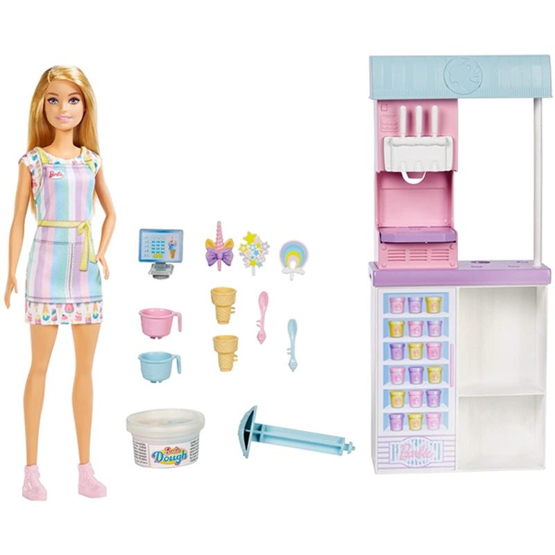 Đồ Chơi Quầy Kem Mát Lạnh Barbie Ice Cream Shop - Barbie HCN46