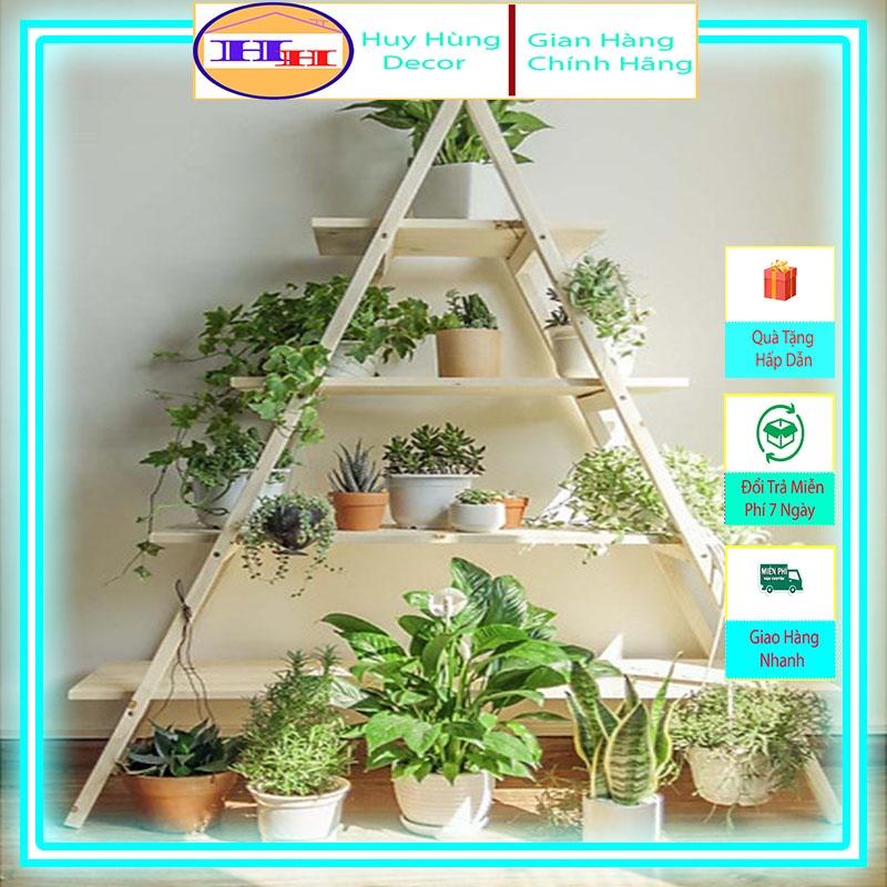 Kệ gỗ để cây cảnh hình tam giác nhiều tầng,Giá gỗ để đồ đa năng