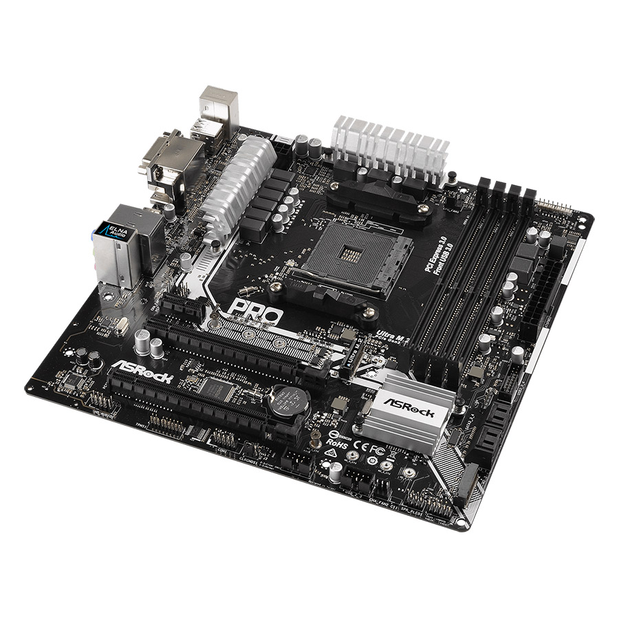 Bo Mạch Chủ Mainboard ASRock X370M Pro4 Socket AM4 - Hàng Chính Hãng