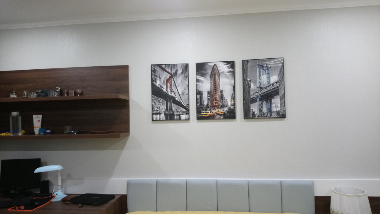 Bộ 3 tranh treo tường Canvas kỳ quan cây cầu và tòa nhà CVC03044
