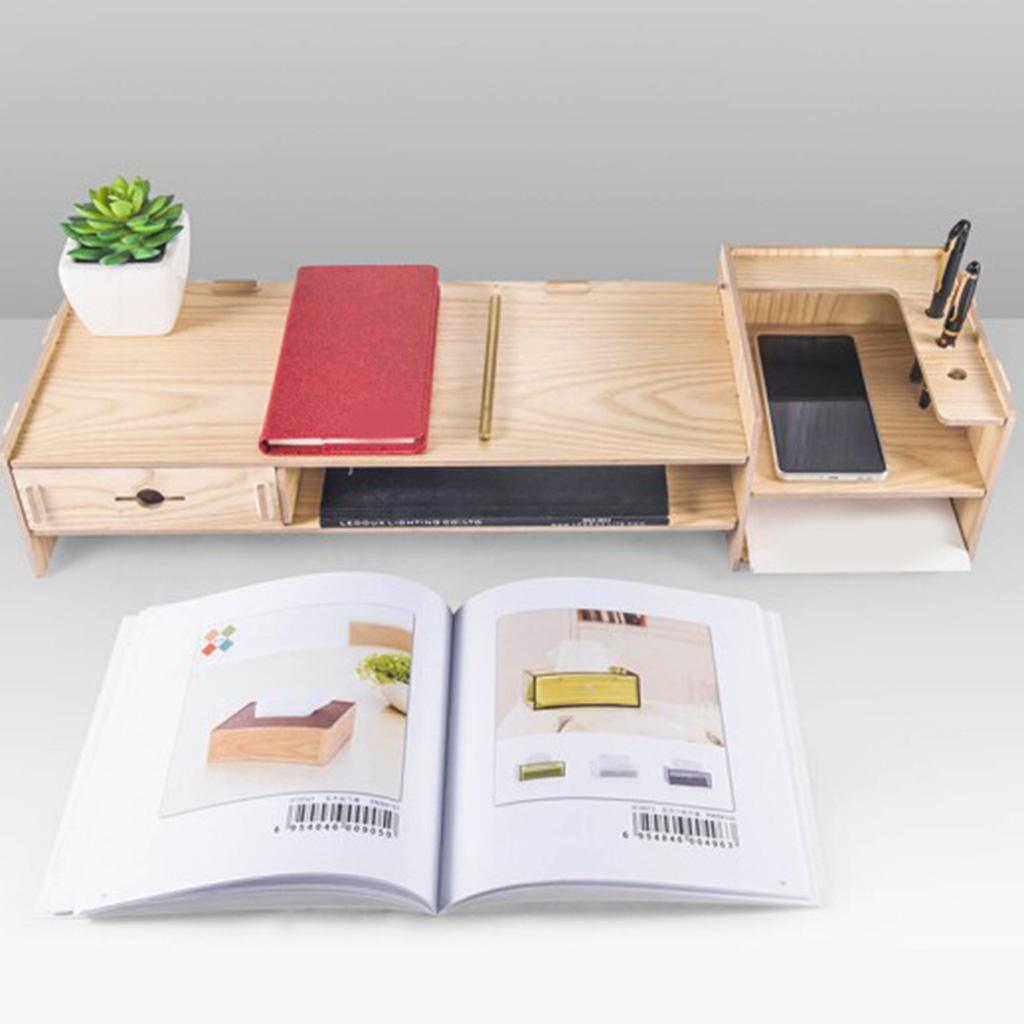 Monitor Stand Riser with Storage Organizer Drawers