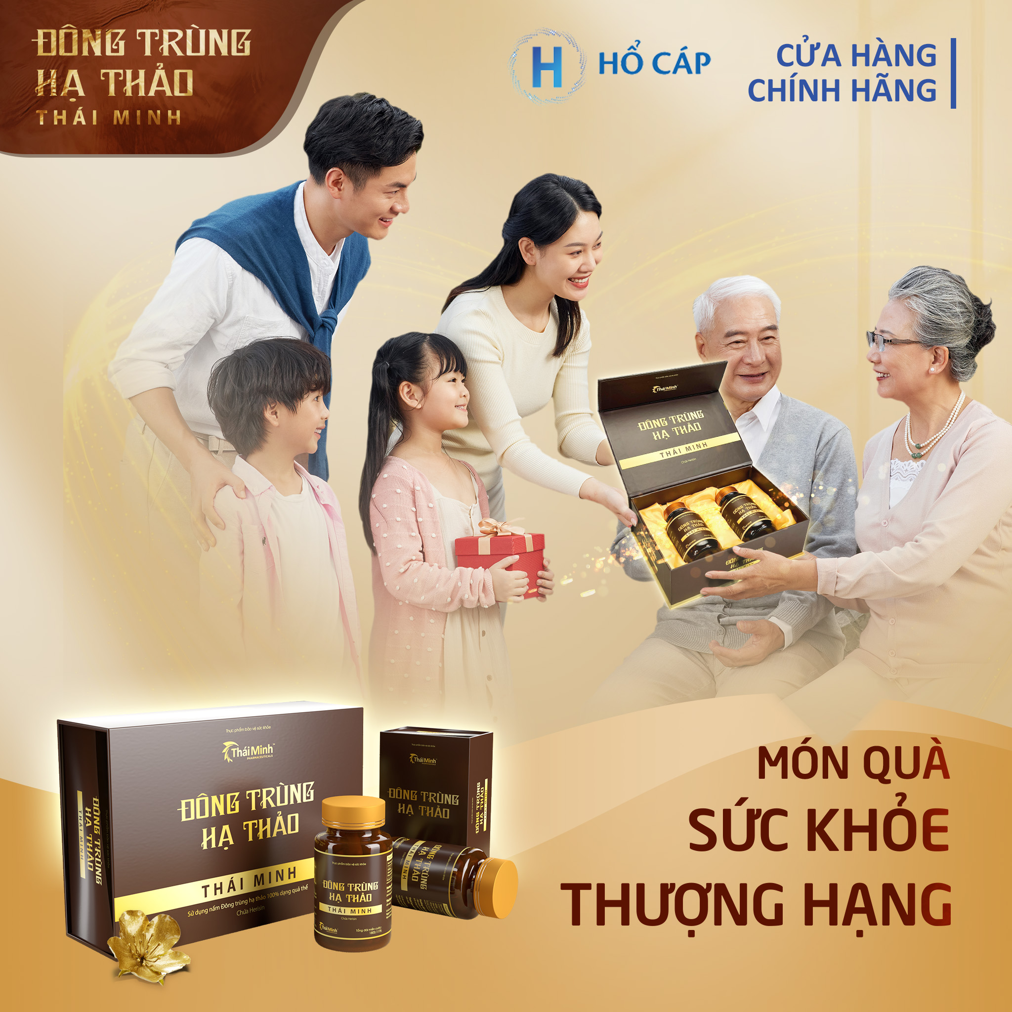 Đông Trùng Hạ Thảo Thái Minh - Hộp 30 Viên Loại Thượng Hạng