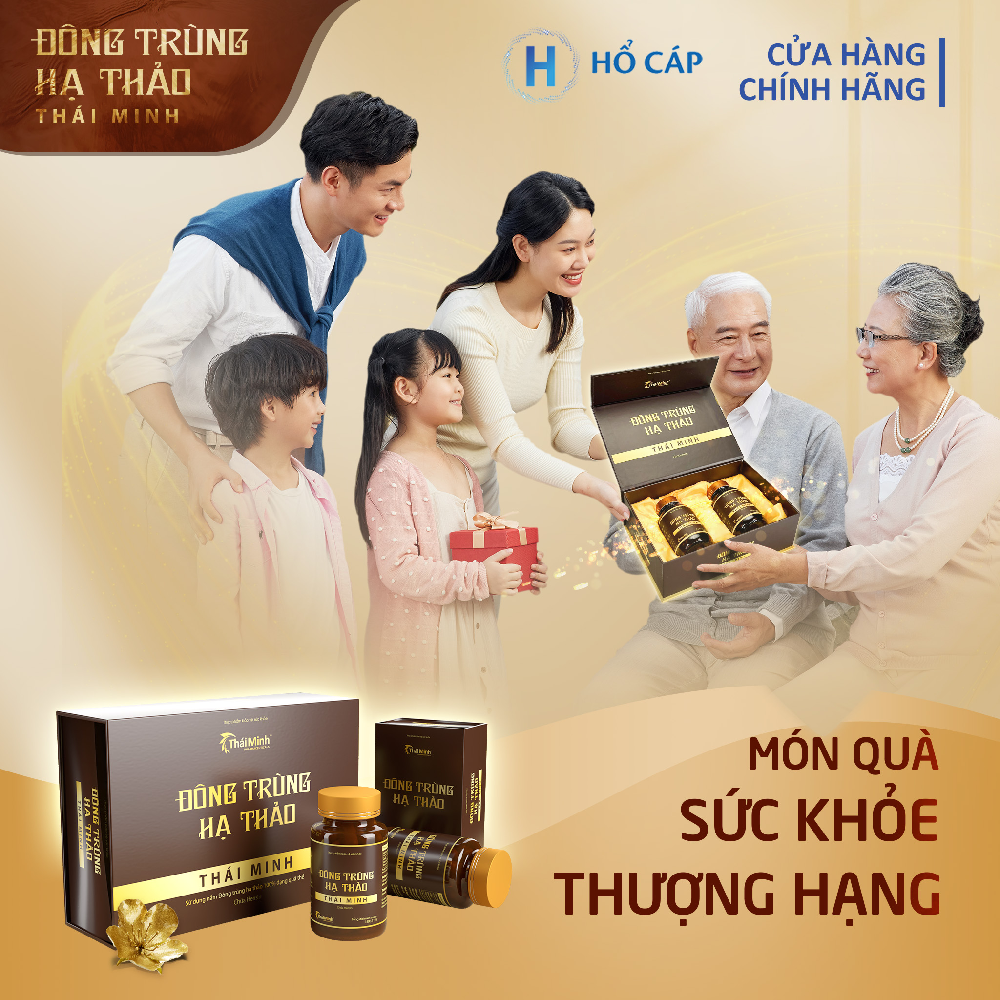 Đông Trùng Hạ Thảo Thái Minh - Hộp 30 Viên Loại Thượng Hạng 