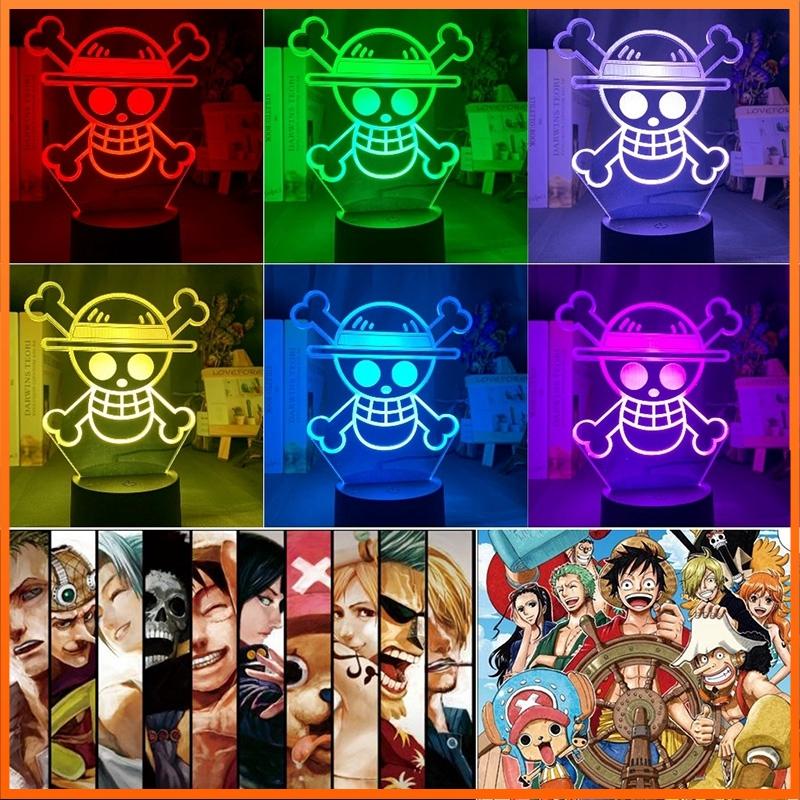 Đèn LED 3D Để Bàn Hình Nhân Vật Trong Anime One Piece