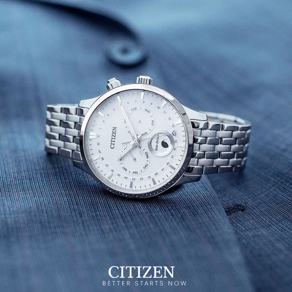 Đồng Hồ Nam Citizen Dây Thép Không Gỉ AP1050-56A - Mặt Trắng