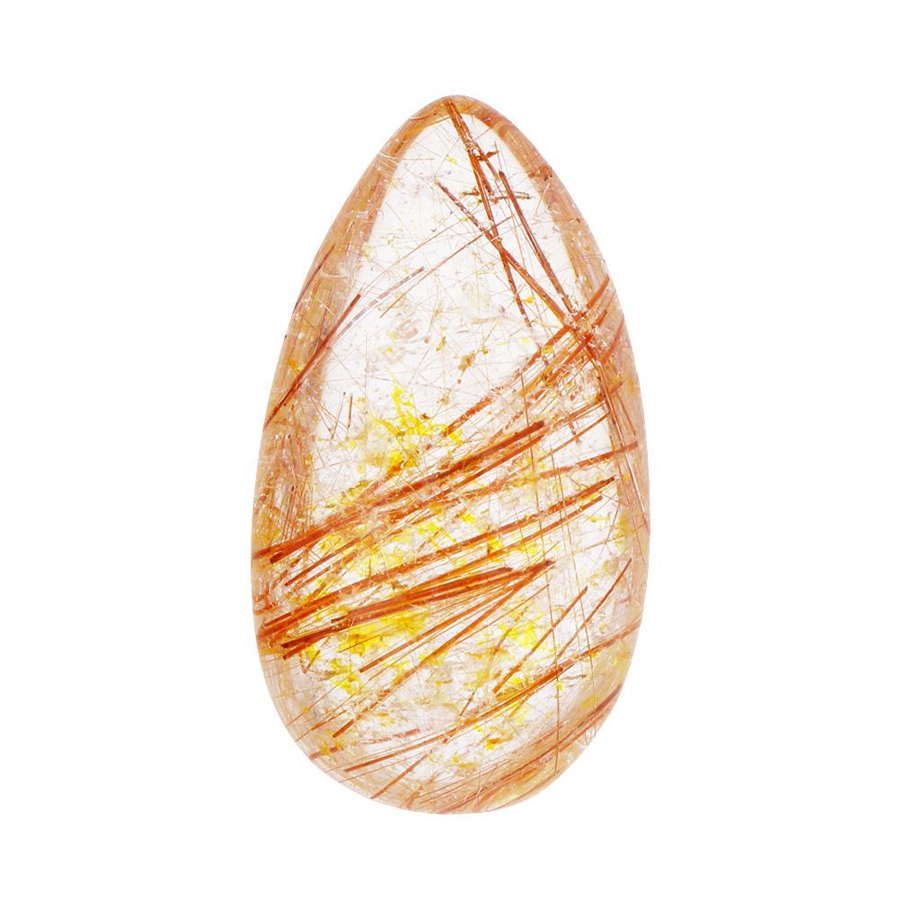 3-6pack Natural Gold Rutilated Quartz Crystal Pendant for DIY Pendant Jewelry