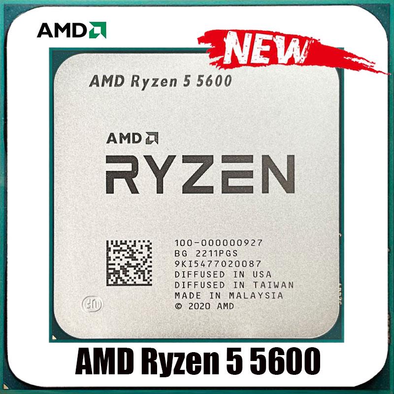 Mới AMD Ryzen 5 5600 R5 5600 3.5 GHz 6 Nhân Mười Hai Luồng Bộ Vi Xử Lý 7NM 65W L3=32M 100-000000927 Ổ Cắm AM4 KHÔNG QUẠT