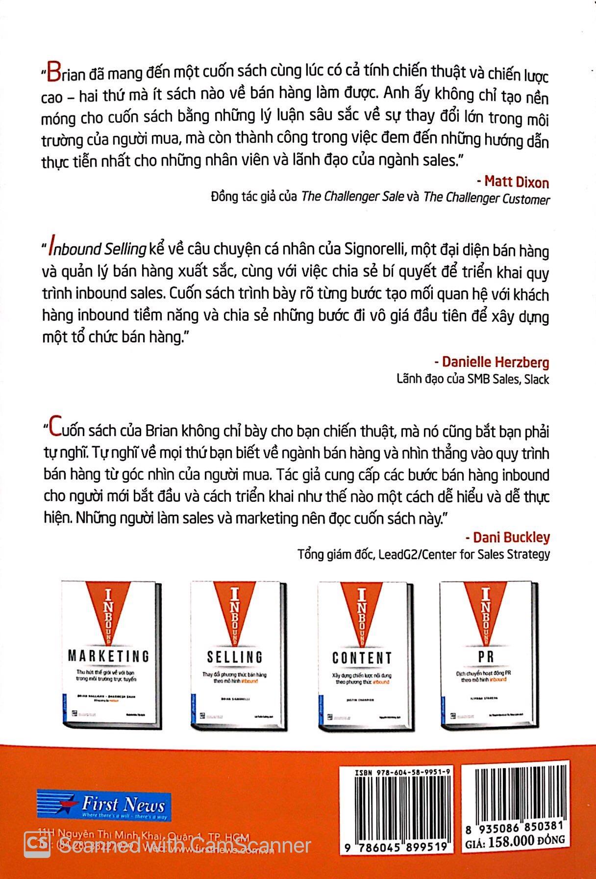 Sách Inbound Selling - Thay Đổi Phương Thức Bán Hàng Theo Mô Hình Inbound