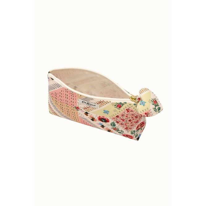 Cath Kidston - Túi đựng mỹ phẩm/Organic Cotton Zip Make Up Bag - Patchwork - Cream/Pink -1049640