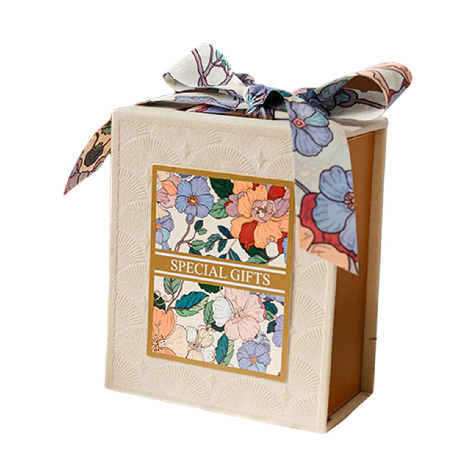 Gift Box with Ribbon, Decorative Box with Lid Storage Wedding Candy Box for