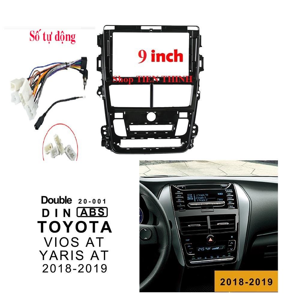 Mặt dưỡng-mặt nạ taplo Vios –Yaris SỐ TỰ ĐỘNG Lắp màn hình 9 In cho đầu dvd cho xe ô tô kèm dây giắc theo xe