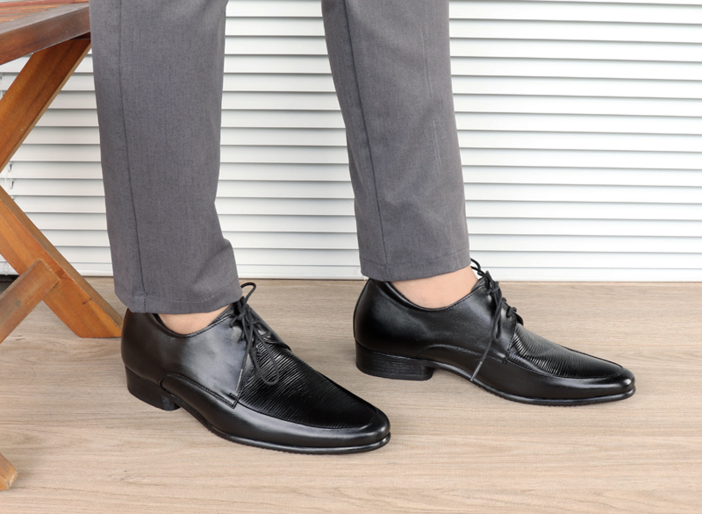 GIÀY TĂNG CHIỀU CAO GIÀY CAO DÀNH CHO NAM GIỚI S1002 ĐEN SỌC - CAO 6CM GIÀY ĐỘN NAM CAO VƯỢT TRỘI