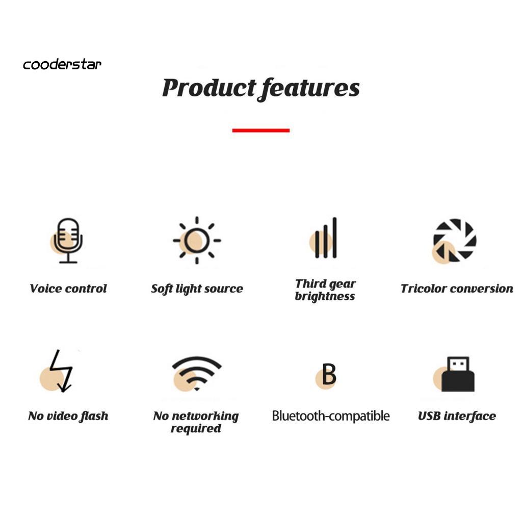 Đèn Ngủ 24 Bóng LED Hình Tròn Cổng USB