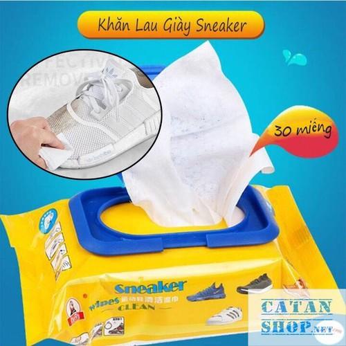 Giấy Lau giày SNEAKER - Tẩy Trắng giày - Tẩy Mọi Vết Ố Bẩn Trên Giày Dép ( hộp 30 tờ )